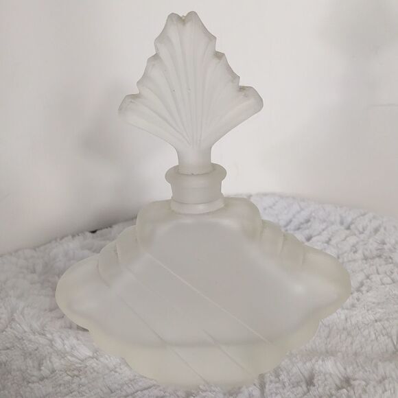 Vtg. Frosted Glass Perfume Bottle - Picture 1 of 5